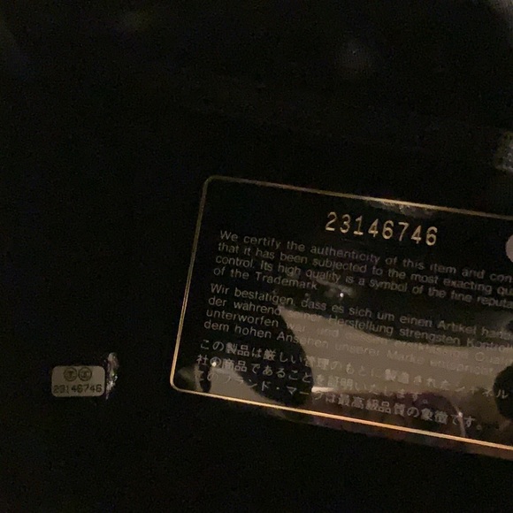 Auth. Chanel black deerskin drawstring bucket bag shiny rhw crossbody handbag - Picture 7 of 17